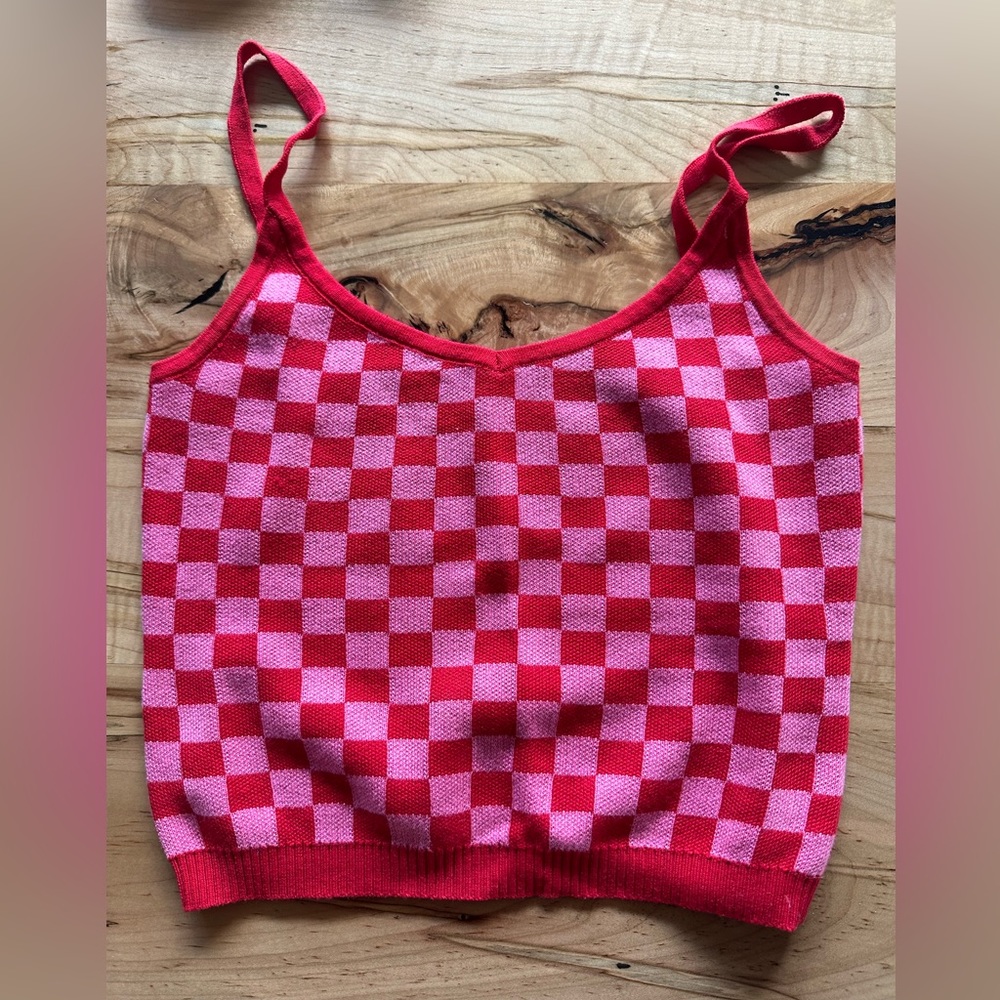 Checkered tank top, size small